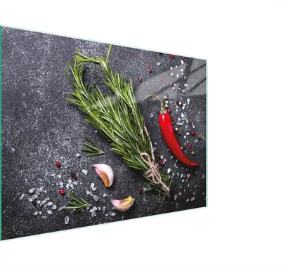 Obrázek produktu pro Prkénko na krájení Krycí deska na sporák Prkénko na krájení z více druhů skla 30x22 cm Břidlicové koření