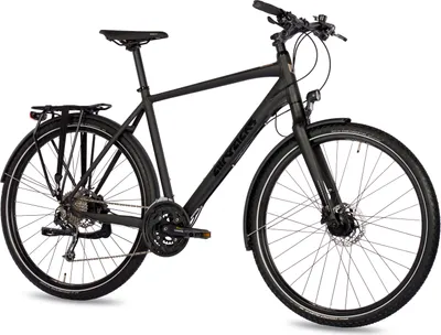 Produktbild von Airtracks Herren City XXL Fahrrad 28 Zoll Trekking Fahrrad TR.2880 27 x Gang Shimano DEORE RD-M592 SGS Schwarz(55cm (Körpergröße 175-185cm))