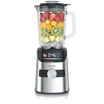 Produktbild von Arendo Standmixer 1400 Watt, Edelstahl, Hochleitungsmixer, Display, 6 Geschwindigkeitsstufen, 1,7 l Glasbehälter, 3 Programme, Pulsfunktion, Sicherheitssperre