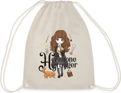 Produktbild von Spreadshirt Harry Potter Hermine Granger Chibi Turnbeutel, One size, Natur