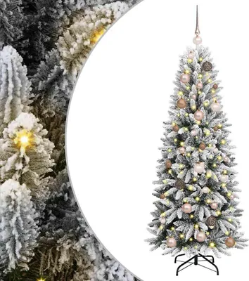 Obrázok produktu pre vidaXL Umelý vianočný stromček so 150 LED diódami so stojanom biely 150 cm