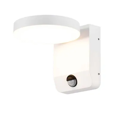 Zdjęcie produktu dla Kinkiet zewnętrzny LED z czujnikiem 11020S biały 17W Ciepła biel 2480lm aluminium wym:16x16x20,6cm IP65 V-TAC