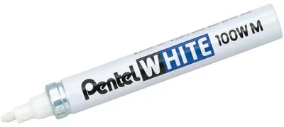 Obrázek produktu pro Pentel bílý permanentní popisovač X100W, kulatý hrot - 2,2 mm