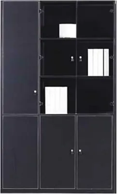 Produktbild von Aktenschrank Prato schwarz 1,2 m breit 2 m hoch
