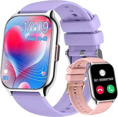 Produktbild von ZOSKVEE Smartwatch 2.0 Zoll Fitness Uhr mit Telefonfunktion, Herzfrequenz, Blutdruck, Schlafmonitor, SpO2, Fitness Tracker
