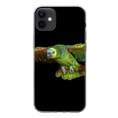 Produktbild von MuchoWow® Handyhülle Schutzhülle Hülle für iPhone 12 mini Papagei - Vogel - Federn Silikon Softcase Handy Hülle - Bild