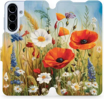 Produktbild von Handyhülle mit klappe für Galaxy A56 5G, Mobiwear Book, Wiesenblumen