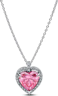 Produktbild von PANDORA Timeless Herzkette für Damen Sterlingsilber, Zirkonia