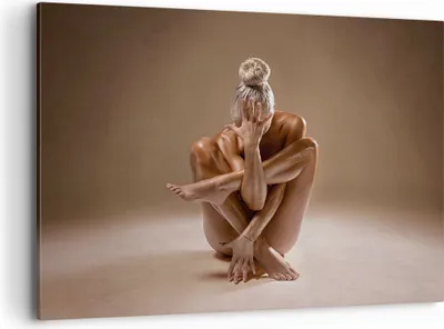 Produktbild von Bild auf Leinwand - Leinwandbild - Einteilig - Nackt Frau Figur - 100x70cm - Wand Bild - Wanddeko - Wandbilder - Leinwanddruck - Bilder - Wanddekoration - Leinwand bilder - Wandbild - AA100x70-4775