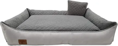 Produktbild von Hundebett für große Hunde - Hundesofa mit Wendekissen 120x85cm [ grau ]   EU & ®