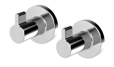 Produktbild von Lenz Handtuchhaken VIDA Chrom 2er Set - hochwertige Verarbeitung - 3,5 cm Durchmesser - 4446802