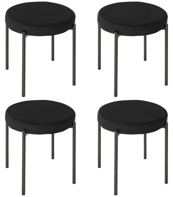 Productafbeelding van Eetkamerstoel, accentstoel, keukenstoel, 41,5 cm x 41,5 cm x 46 cm, zwart