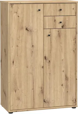 Produktbild von Kommode >Tembi< in Artisan Eiche - 73,7x111,1x34,8cm (BxHxT)