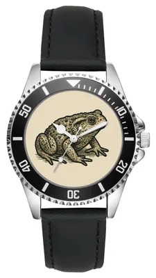 Produktbild von KIESENBERG Herrenuhr Armbanduhr Kröte Geschenk Fan Artikel Analog Quartz Lederarmband Uhr L-2025012
