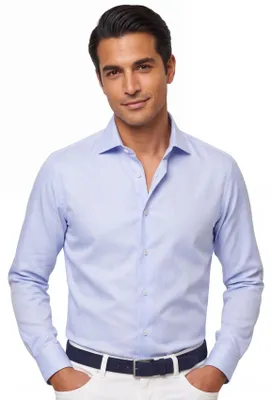 Produktbild von Ledub Hemd Ärmellänge 7 blau Slim Fit
