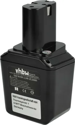 Produktbild von vhbw Akku Ersatz für Bosch 3607300502, BH964N, 92955, 3607300500, 3607300501, 2607335501 für Werkzeug (2100 mAh, NiMH, 9,6 V)
