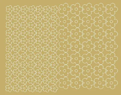 Immagine prodotto di Adesivi per caschi da bicicletta, fiori, 112 pezzi, oro opaco