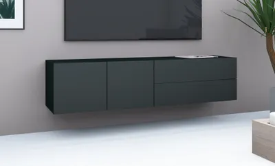 Produktbild von Kommode, Hängeschrank "Sophia" 152cm 2SK, schwarz-matt