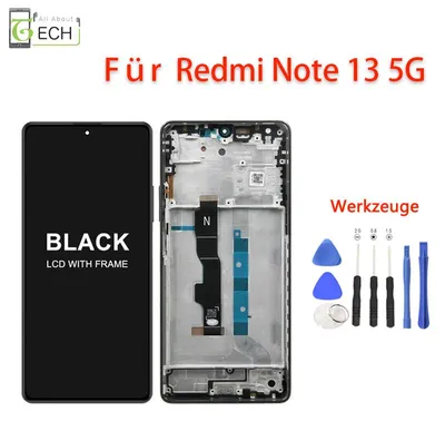 Produktbild von Für Xiaomi Redmi Note 13 5G POCO F5 5G MZB0FPBEU LCD Display mit Rahmen Bilds...
