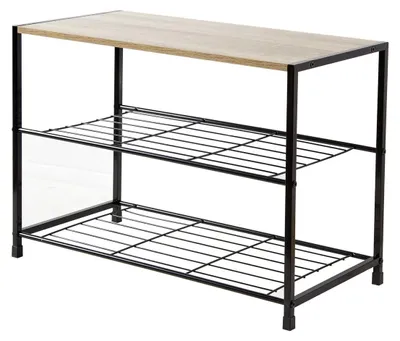 Image de CALICOSY - Étagère à chaussures 3 niveaux L63 cm - LEXIE