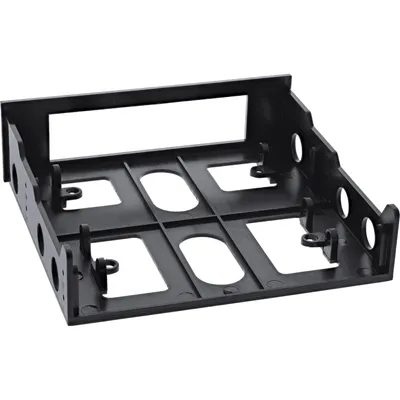 Produktbild von InLine Floppy-Einbaurahmen mit Schrauben, schwarz, PVC, Schwarz