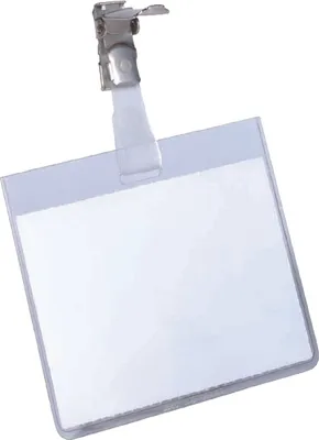 Produktbild von Namensschild 60x90mm quer mit Clip VE=6x25 Stück
