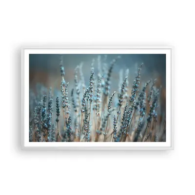 Produktbild von Gerahmtes Poster - Weißer Rahmen - Lavendel Klinge Blume - 91,5x61 cm - Wand Bild - Wanddeko - Wandbilder - Kunstposter - Wandposter - Bilderrahmen - Bilder - Kunstdruck - P2WAA91x61-4986