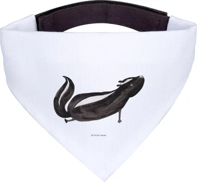 Produktbild von Mr. & Mrs. Panda Halstuch Stinktier Yoga - Weiß - Geschenk, Liebe, Hundehalstuch, Für Hunde, Raubtier, Namaste, Skunk, Tuch, Hund