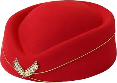 Imagen del producto de Gorra de azafata de fieltro, estilo vintage, talla única, ideal para disfraces