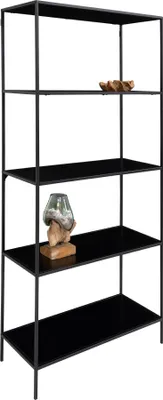 Produktbild von Vita Metallregal in Schwarz | Schmales Standregal aus Stahl