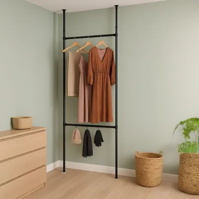 Produktbild von Teleskop-Kleiderschranksystem, verstellbar von 165 bis 300 cm