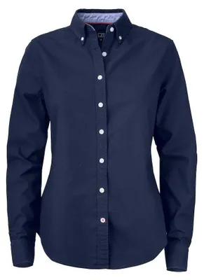Image de Cutter & Buck - Chemise pour femmes "Belfair" à boutons sur le col, modèle ET788 (Taille XL), couleur bleu marine foncé