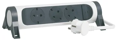 Immagine prodotto di Presa multipla con interruttore legrand 694527/ 3 prese di corrente / bianco e grigio scuro