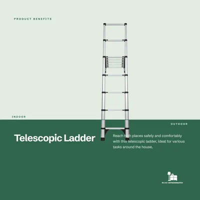 Produktbild von InAndOutdoorMatch - Teleskopleiter - 5 Meter - Aluminium