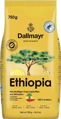 Image de Dallmayr 040750000 Dallmayr Ethiopia Kaffeebohnen Arabicabohnen kräftig 750,0 g