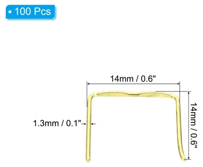 Produktbild von 14x14mm Kupfer Kronleuchter Verbindungsstifte, 100 Stš¹ck Kronleuchter Kristallclips zum Befestigen von Kristallteilen, Kronleuchter Ersatzteile, Gold