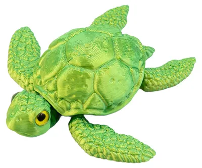 Produktbild von 3D-gedruckte Schildkrötenfigur mit beweglichen Gelenken, beweglich, Meerestiermodell, Fidget-Spielzeug, Dekoration für Zuhause, Büro oder Schreibtisch.