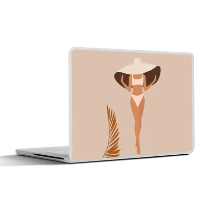 Produktbild von MuchoWow® Laptop Aufkleber Sticker Cover Sommer - Hut - Bikini 32.5x23.5 cm - Sticker für Laptop - Selbstklebend