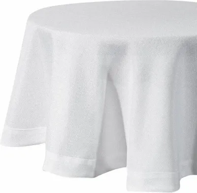 Produktbild von Festliche Tischdecke Tischdekoration STELLA 2 weiß 180 cm Rund