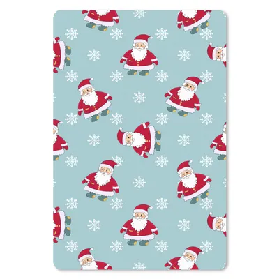 Produktbild von MuchoWow® Mauspad Mousepad Weihnachtsmann - Schneeflocke - Schnittmuster - Weihnachten 18x27 cm - Mousepads - Maus Mat - Pad - Mausunterlage