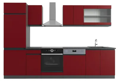 Zdjęcie produktu dla Panel przedni Vicco R-Line Czerwony/antracyt 300 cm J-Shape, Model 39836