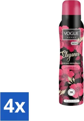 Productafbeelding van Vogue Elegance Parfüm Deodorant 150 ml - Voordeelverpakking - 4 stuks