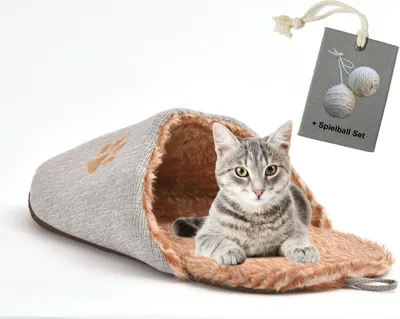 Produktbild von Tierbett Katzenbett Weich mit extra Spielkugelset