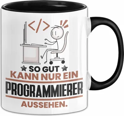 Produktbild von Programmierer Geschenk Tasse So Gut Kann Nur Ein Programmierer Aussehen Geschenkidee Kaffee-Becher (Schwarz)