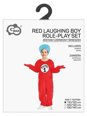 Produktbild von Kinderkostüm, rot, lustiger Clown, Größe 110/120 cm - Godan