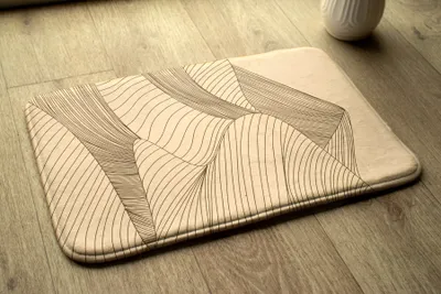 Obrázek produktu pro Koupelnová předložka - Koberec do koupelny - Absorpční rohožka Sprchové koberce - 75x45 cm - Geometrická poušť