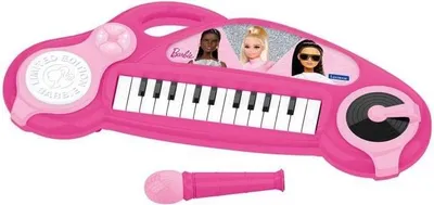Produktbild von Barbie Kinder Elektronisches Piano, 24 Tasten, Lichteffekte, Mikrofon, 4 Soundeffekte, 22 Melodien