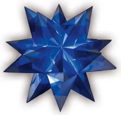 Produktbild von folia 836/3030 Bascetta Stern Transparentpapier, 30x30cm, blau, 32-teilig (1 Set)