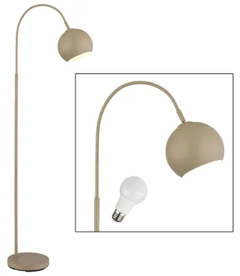 Produktbild von LED Bogenstehlampe, Metall, sandfarben, H 150cm