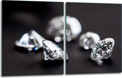 Produktbild von Herdabdeckplatten 2x40x52 Glaskeramikfeld 2-Teilig Glas Spritzschutz Diamant